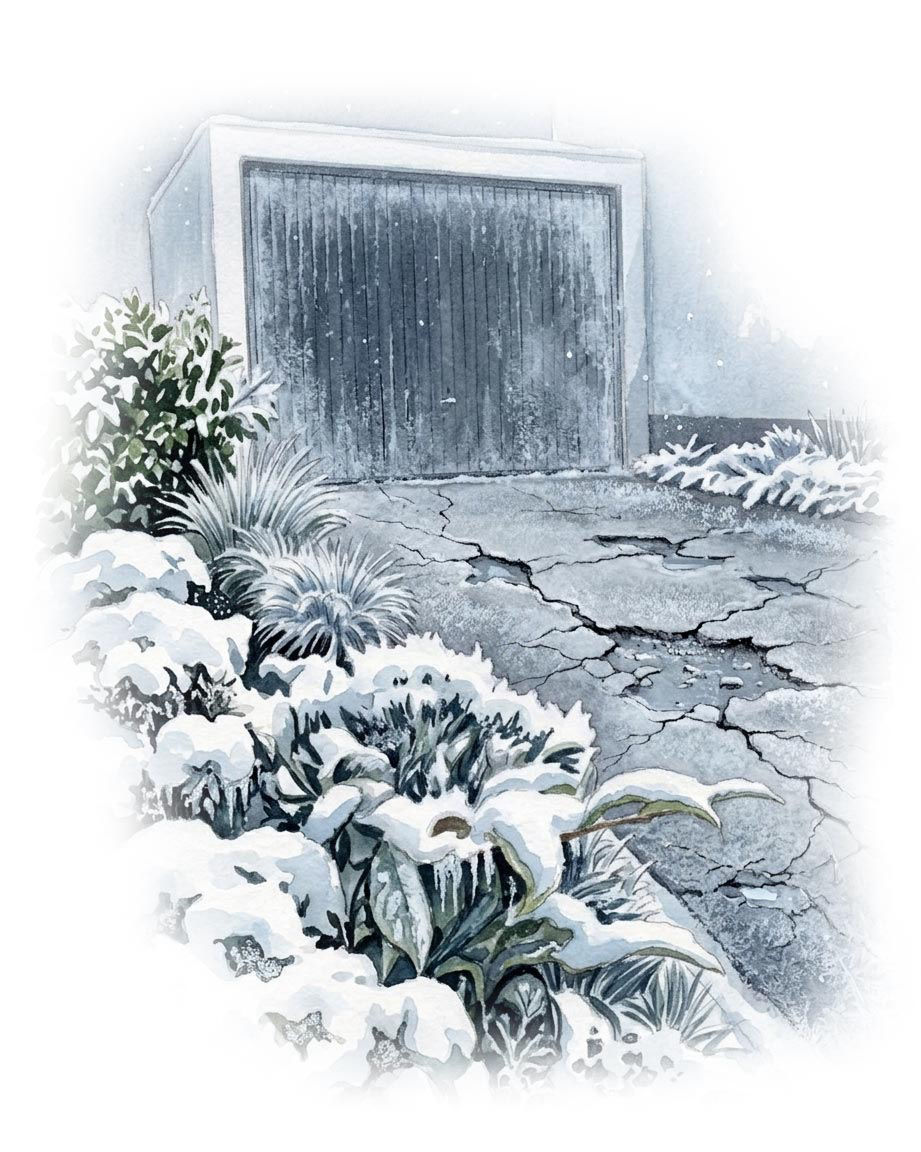 Schäden durch Staunässe: Frostschäden